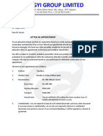 Letter of Appointment: Plot 105, Ebitu Ukiwe Street, Jabi, Abuja - FCT, Nigeria. +234 (0) 7036537924, +234 (0) 7067543447