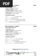 Five Minute Tests Unit 3