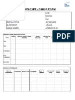 Employee Joining Form