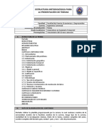 Estructura Metodologica para La Elaboraciòn de Tesina Carrera de Ingenieria Comercial