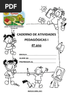 4º Ano - I Caderno Pedagógico 2021