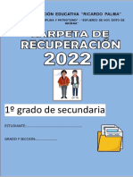 CARPETA DE RECUPERACION CICLO VI - 1ER AÑO Listo