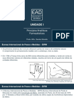 Slides de Aula - Unidade I Principios Analiticos Farmaceuticos