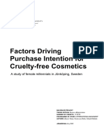 Factors Driving Purchase Intention For Cruelty-Free Cosmetics