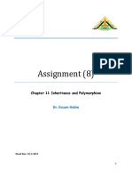 Assignment (8) Chapter 11 Inheritance and Polymorphism. Dr. Essam Halim