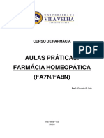 Roteiros de Aulas Práticas Farmácia Homeopática 2022