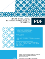 Ideas Básicas Del Pensamiento de Emilio Durkheim