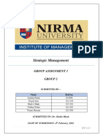 Strategic Management: Group Assignment 1