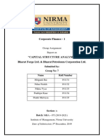 Corporate Finance - 1: Group Assignment Report On