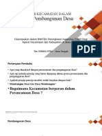 Peran Strategis Kecamatan Dalam Perencanana Desa