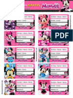 Etiquetas Escolares Minnie Mouse Editables Gratis