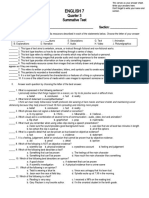 ENGLISH 7 Quarter 3 Summative Test