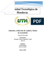 Tarea de Aumento, Reducción de Capital, Fusión de Sociedades