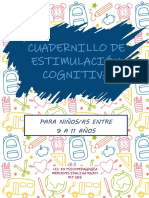 Cuadernillo de Estimulación Cognitiva 9-11 Años