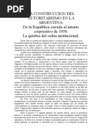 LA CONSTRUCCION DEL AUTORITARISMO EN LA ARGENTINA Terminado