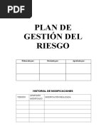 FOR. Plan de Gestión de Riesgo