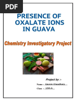 Presence of Oxalative Ions in Guava