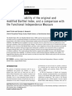 Inter-Rater Reliability of The Original and Modified Barthel Index, and A Comparison With The Functional Independence Measure