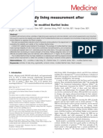 Analysis of The MBI - ADL Measurement After Ischemic Stroke