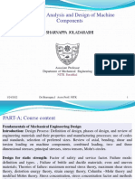 ME-352: Analysis and Design of Machine Components: Dr. Sharnappa Joladarashi