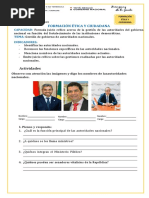 8ºG - Form. Etica y C - 15 - Setiembre - Gestión de Gobierno de Las Autoridades Nacionales