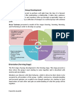 Five Stage Model of Group Development