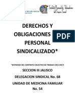 Derechos y Obligaciones Del Personal Sindicalizado