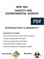 Introduction To Biosafety