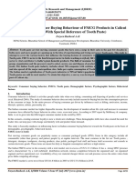 A Study of Consumer Buying Behaviour of FMCG Products in Calicut City (With Special Reference of Tooth Paste)