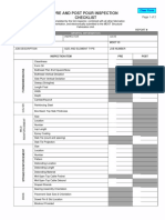 Pre and Post Pour Inspection Checklist