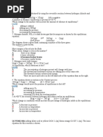 Reversible Reactions Ans