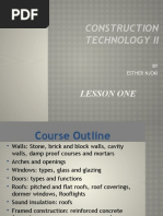 Construction Technology II Lesson 1