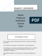 Alzheimers Disease Power Point Presentation File