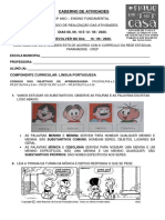 Atividades para o 3º Ano EAD Semana 7