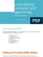 Advanced MySQL Administration and Programming