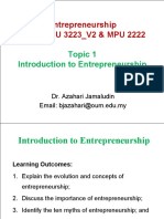 Entrepreneurship Topic 1