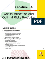 FINS5513 Lecture 3A: Capital Allocation and Optimal Risky Portfolios