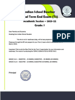 Indian School Bousher Final Term End Exam (T2) : Academic Session - 2021-22 Grade: 7