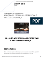 10 Lição As Profecias Despertam e Trazem Esperança