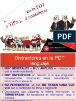 Distractores y Tips para La PTU Lenguaje