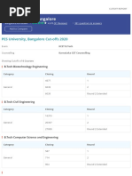 PES University, Bangalore Cut-Offs 2020