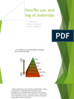 Selection/Re Use and Recycling of Materials: Prepared By: Villanueva, Jhun Rex O. Yuson JR., Reynaldo S