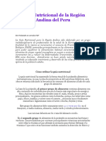 Guía Nutricional de La Región Andina Del Peru