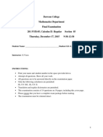 Dawson College Mathematics Department Final Examination 201-NYB-05, Calculus II-Regular Section 03 Thursday, December 17, 2015 9:30-12:30