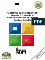 Module2 Statistics Probability Mean and Variance of Discrete Random Variable Amethel Saplala