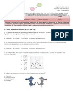 Prueba de Transformaciones Isometricas 8°