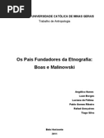 Trabalho de Antropologia - Franz Boas e Bronisław Malinowski