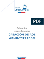 Guia de Uso - Creacion de Administrador Proveedor