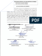 Acta de Entrega de Terreno Chicmabamba