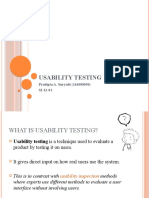 Testing and Implementasi - Usability Testing